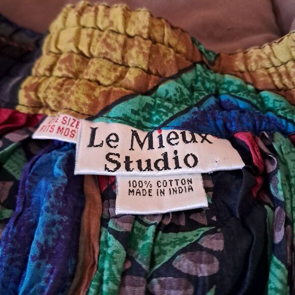 Vintage 90s Maxi Skirt One Size Broomstick Gauzy Tiered Boho Peasant Gypsy Artsy - Picture 6 of 9